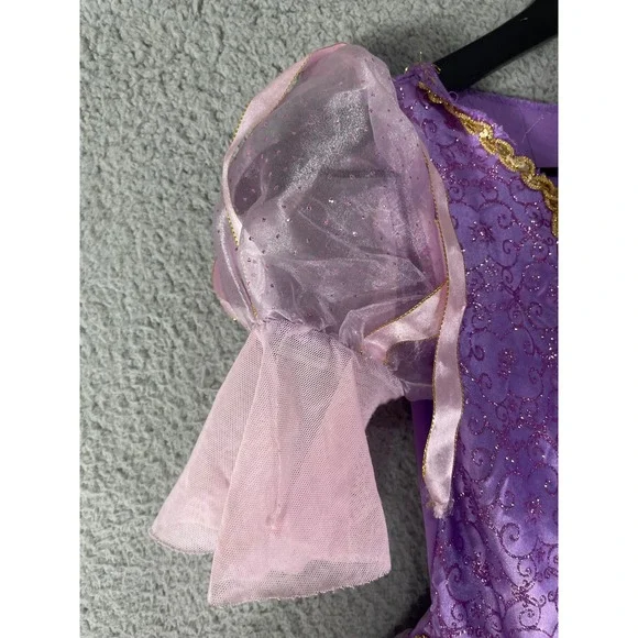 Disney Princess Rapunzel Costume Dress Purple Gold Tangled Size 4-6X - Picture 10 of 14